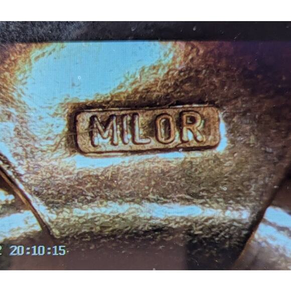 Estate Milor Italy 14K Yellow Gold Textured Link Bracelet 9.49g 8” Made in Italy - Picture 6 of 7